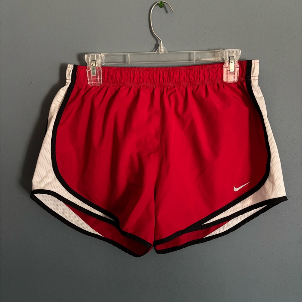 Nike Red and White Athletic Shorts